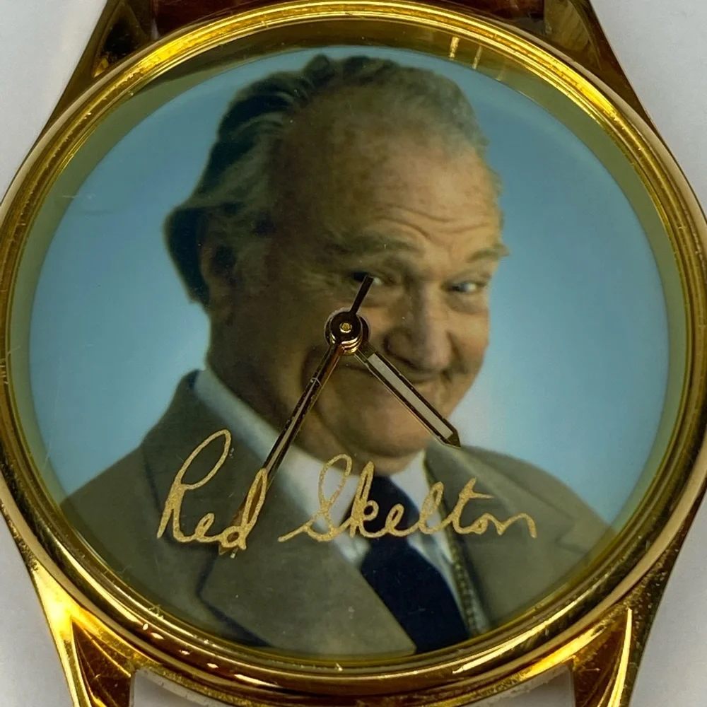 Red‎ Skelton Commemorative Wrist Watch Leather Band Armstrong’s 1997 NH